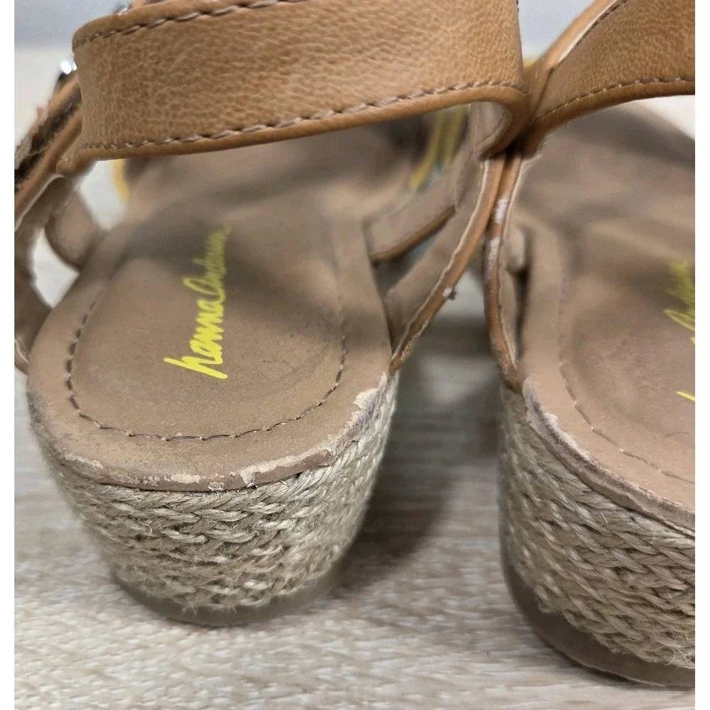 Hanna Andersson Anka Embroidered Tassel Espadrille‎ Sandals Girls Size 1